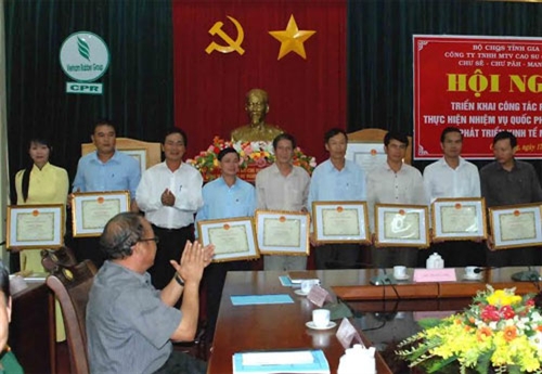 Gia Lai: Tổng kết công tác phối hợp giữa Bộ CHQS tỉnh với 4 công ty cao su