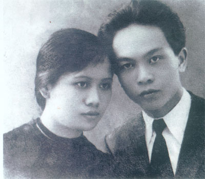 Đại tướng Võ Nguyên  Giáp và người vợ,  liệt sĩ Nguyễn Thị  Quang Thái