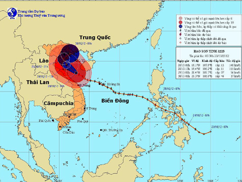 Bão số 8 có gió giật trên cấp 13 