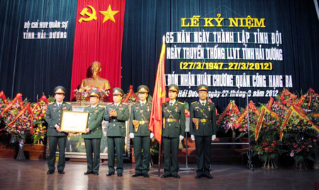 Kỷ niệm 65 năm ngày thành lập và đón nhận Huân chương Quân công hạng ba