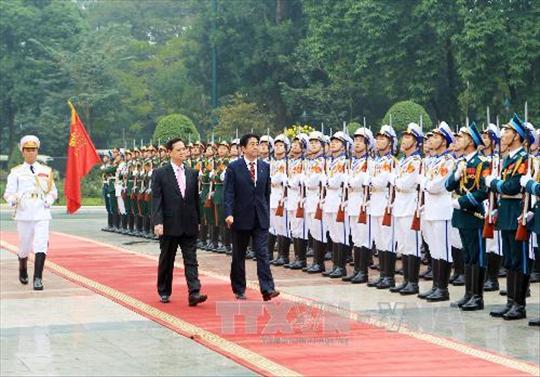 Lãnh đạo nước ta đón, tiếp, hội đàm với Thủ tướng Nhật Bản Sin-dô A-bê 
