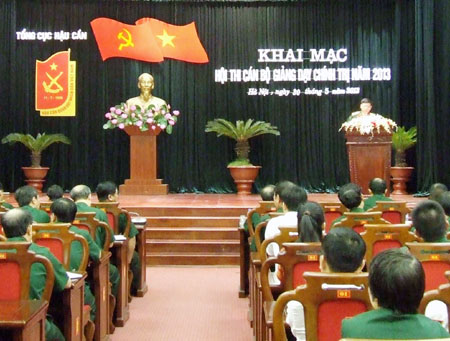 Tổng cục Hậu cần thi cán bộ giảng dạy chính trị giỏi năm 2013