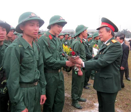 Nghệ An: 1.350 thanh niên lên đường nhập ngũ