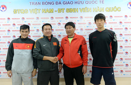 Ngày 2-3, ĐTVN đọ sức với tuyển sinh viên Hàn Quốc 