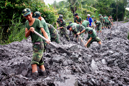 Quân dân đồng lòng xây dựng nông thôn mới