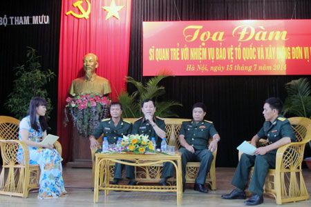 Sĩ quan trẻ Bộ Tham mưu – TCKT tọa đàm về nhiệm vụ bảo vệ Tổ quốc