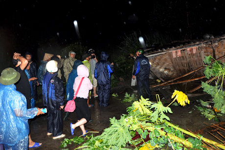 Bão số 3 làm sập hai ngôi nhà trên địa bàn huyện Tiên Yên, tỉnh Quảng Ninh