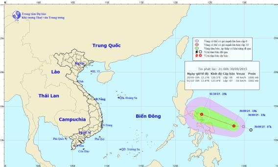 Áp thấp nhiệt đới đang có xu hướng mạnh thêm 