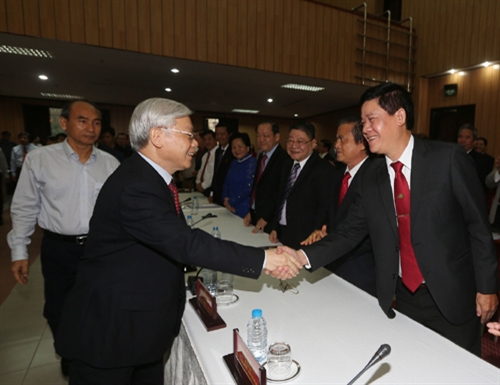 Tổng Bí thư Nguyễn Phú Trọng gặp mặt doanh nhân tiêu biểu TP Hồ Chí Minh