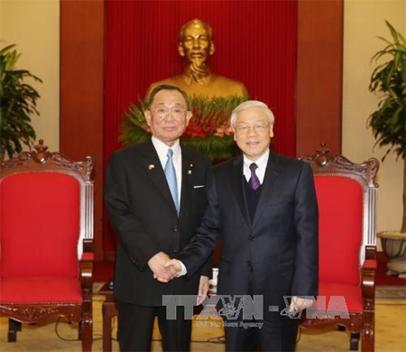 Lãnh đạo nước ta tiếp Chủ tịch Thượng viện Nhật Bản 