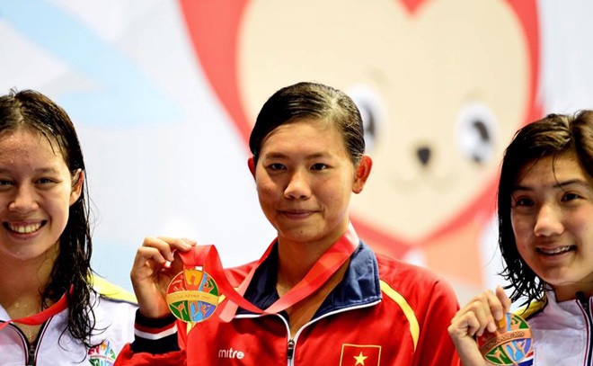 Quý Phước, Ánh Viên đoạt HCV và phá kỷ lục SEA Games