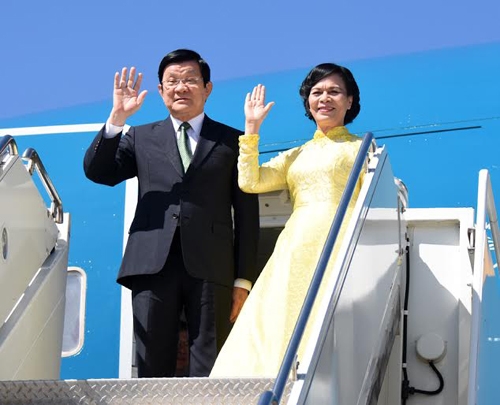 Chủ tịch nước Trương Tấn Sang bắt đầu tham dự Hội nghị Thượng đỉnh Liên hợp quốc thông qua Chương trình nghị sự 2030