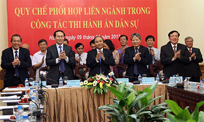 Ký Quy chế phối hợp liên ngành thi hành án dân sự 