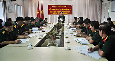 Kiểm tra, nắm tình hình tại Bộ CHQS tỉnh Kiên Giang