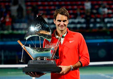 Roger Federer đăng quang Dubai Championships