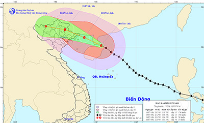 Ngày 19-7, bão số 2 vào đất liền gây mưa to, gió lớn