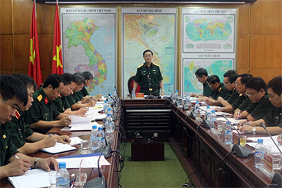 Thượng tướng Lê Hữu Đức kiểm tra, làm việc tại Tổng cục Hậu cần