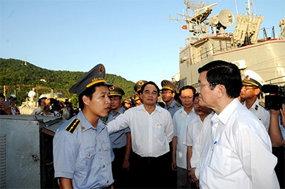 Chủ tịch nước Trương Tấn Sang thăm ngư dân TP Đà Nẵng và Chi đội Kiểm ngư số 3