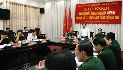 Đảng ủy Bộ Tư lệnh Thủ đô Hà Nội : Lãnh đạo thực hiện chặt chẽ công tác cán bộ