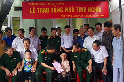 Tổng cục Hậu cần: Khánh thành và bàn giao nhà tình nghĩa