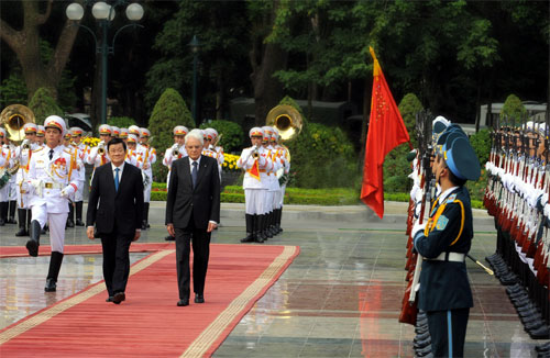 Lãnh đạo nước ta đón, tiếp, hội đàm, hội kiến với Tổng thống I-ta-li-a