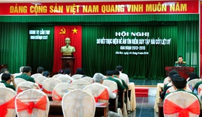 Sơ kết thực hiện đề án tìm kiếm, quy tập hài cốt liệt sĩ giai đoạn 2013-2015