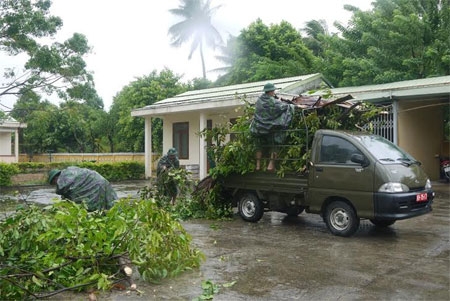Lực lượng vũ trang Quân khu 5 chủ động ứng phó bão số 3