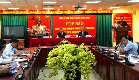 Họp báo giới thiệu về Đại hội Đảng bộ khối các cơ quan Trung ương