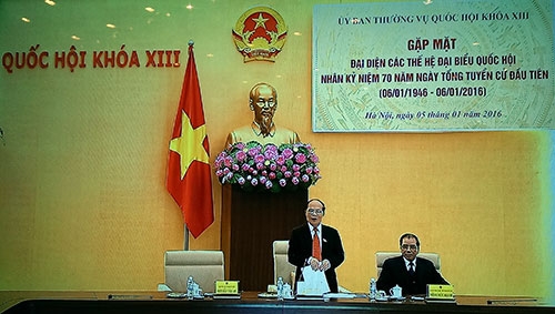 Gặp mặt các thế hệ đại biểu Quốc hội nhân kỷ niệm 70 năm Ngày Tổng tuyển cử đầu tiên