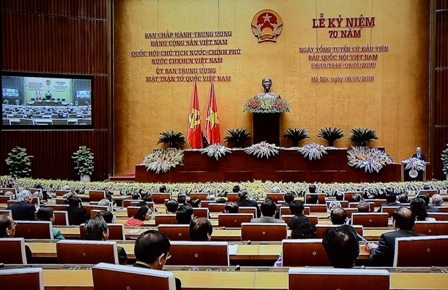 Mít tinh trọng thể kỷ niệm 70 năm Ngày Tổng tuyển cử đầu tiên bầu Quốc hội Việt Nam