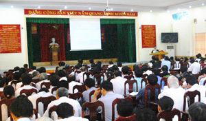 Tập huấn cán bộ lãnh đạo, chỉ đạo về xây dựng khu vực phòng thủ