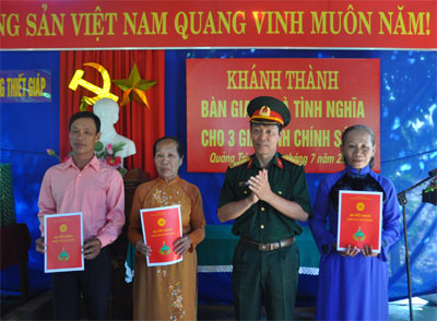 Hướng Hóa (Quảng Trị): Bàn giao 3 ngôi nhà tình nghĩa