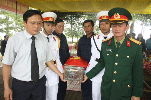 Lễ truy điệu và an táng hài 3 hài cốt liệt sĩ