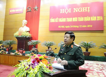 Tổng kết ngành tham mưu toàn quân năm 2014
