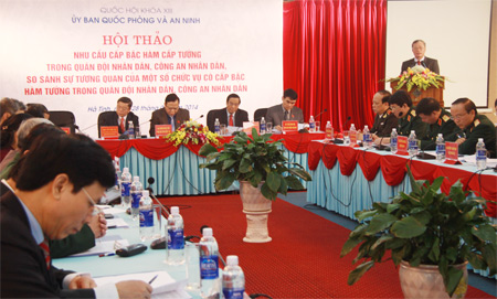 Phong, thăng hàm cấp tướng phải được quy định chặt chẽ trong Luật, đúng nhu cầu