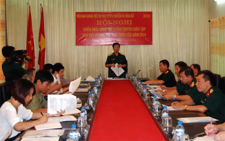 Tỉnh Hưng Yên triển khai công tác tuyên truyền diễn tập khu vực phòng thủ năm 2014