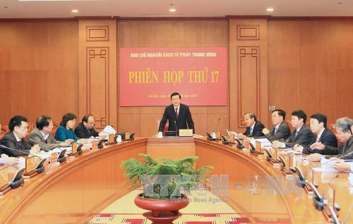 Phiên họp 18 Ban Chỉ đạo Cải cách tư pháp Trung ương 