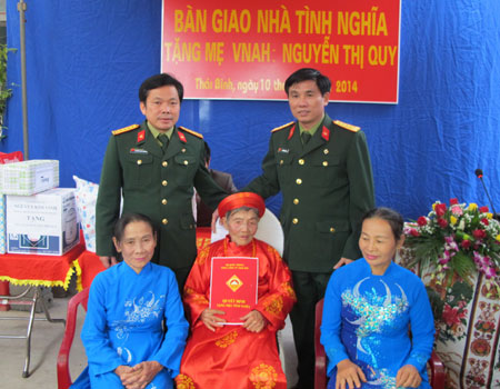 Tổng công ty Thái Sơn tặng nhà tình nghĩa Mẹ Việt Nam anh hùng Nguyễn Thị Quy