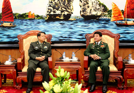 Lãnh đạo Bộ Tổng tham mưu tiếp khách