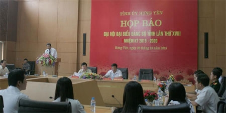 332 đại biểu tham dự Đại hội đại biểu Đảng bộ tỉnh Hưng Yên lần thứ XVIII