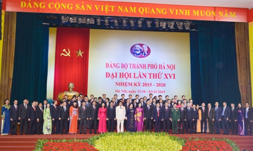 Bế mạc Đại hội Đảng bộ thành phố  Hà Nội khóa XVI, nhiệm kỳ 2015-2020