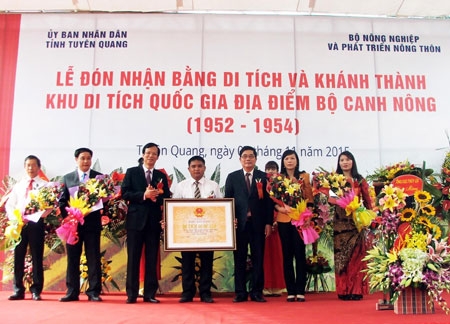 Khánh thành Khu di tích lịch sử cấp Quốc gia Bộ Canh nông