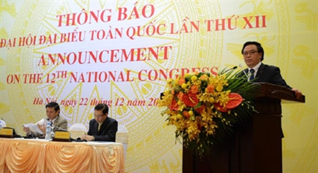 Thông báo về Đại hội Đảng lần thứ XII tới Đoàn ngoại giao và các tổ chức quốc tế tại Việt Nam