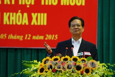 Thủ tướng Nguyễn Tấn Dũng tiếp xúc cử tri thành phố Hải Phòng