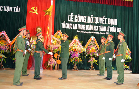 Công bố Quyết định tổ chức lại Trung đoàn 683 thành Lữ đoàn 683