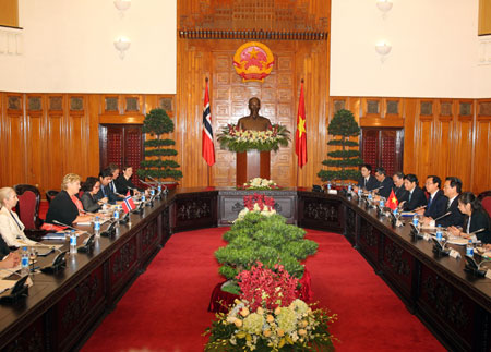 Lãnh đạo nước ta đón, tiếp, hội đàm với Thủ tướng Na Uy