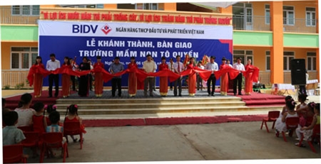BIDV bàn giao Trường Mầm non Tô Quyền tại Hưng Yên  