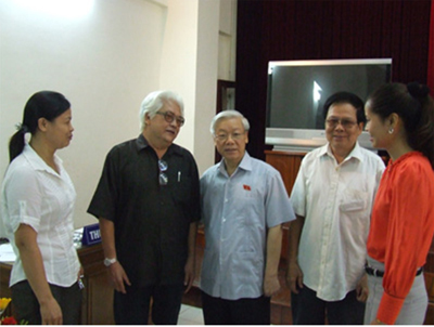 Tổng bí thư Nguyễn Phú Trọng tiếp xúc cử tri quận Ba Đình (Hà Nội)