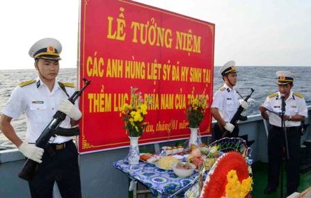 Tưởng niệm các liệt sĩ hy sinh tại thềm lục địa phía Nam của Tổ quốc