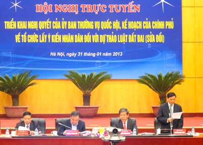 Triển khai kế hoạch tổ chức lấy ý kiến nhân dân đối với dự thảo Luật Đất đai (sửa đổi)